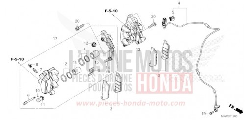 FRONT BRAKE CALIPER NC750XAS de 2025